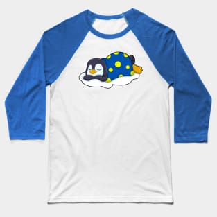 Penguin at Sleeping with Blanket Baseball T-Shirt